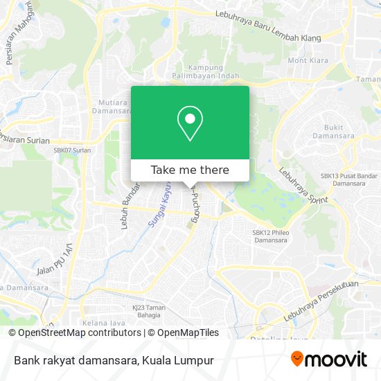 Peta Bank rakyat damansara