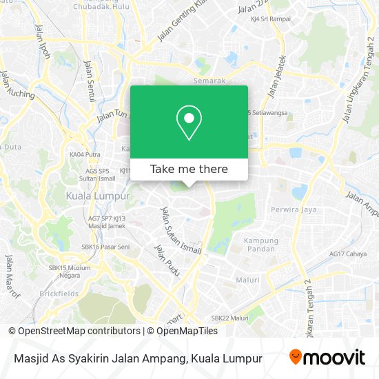 Peta Masjid As Syakirin Jalan Ampang