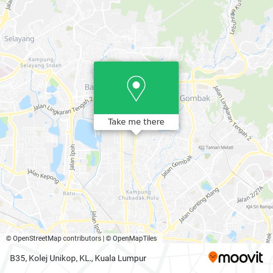 B35, Kolej Unikop, KL. map