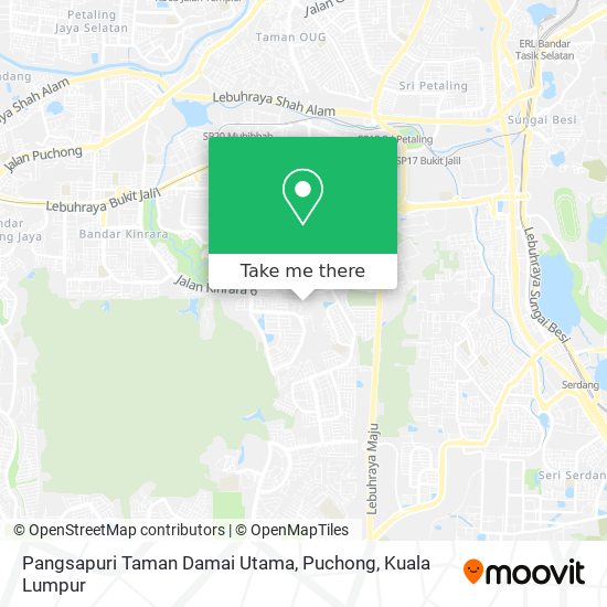 Pangsapuri Taman Damai Utama, Puchong map