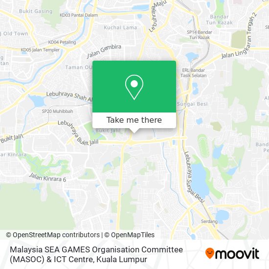 Malaysia SEA GAMES Organisation Committee (MASOC) & ICT Centre map