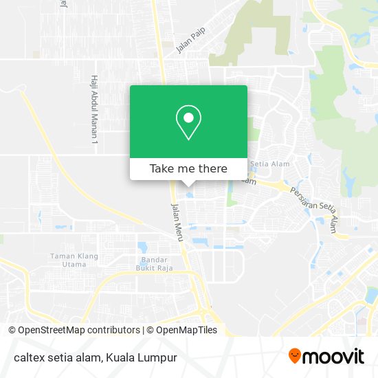 caltex setia alam map