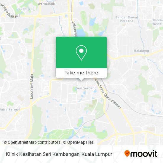 Klinik Kesihatan Seri Kembangan map