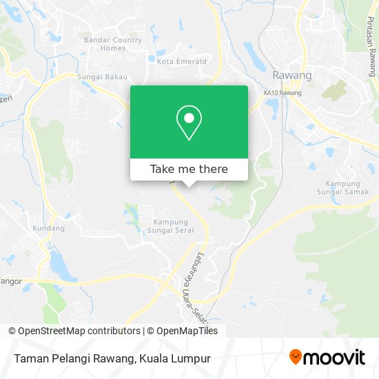 Taman Pelangi Rawang map