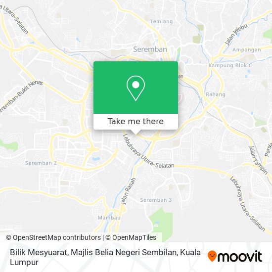 Bilik Mesyuarat, Majlis Belia Negeri Sembilan map