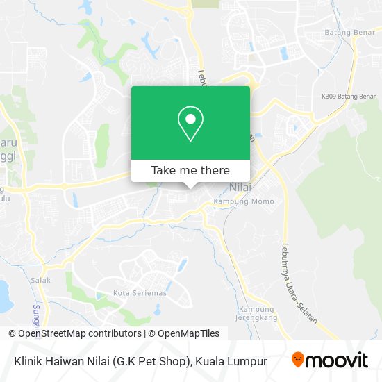 Peta Klinik Haiwan Nilai (G.K Pet Shop)