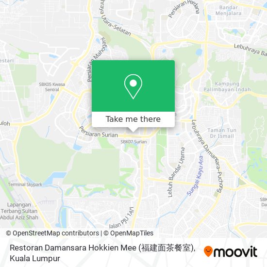 Restoran Damansara Hokkien Mee (福建面茶餐室) map