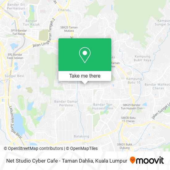 Net Studio Cyber Cafe - Taman Dahlia map