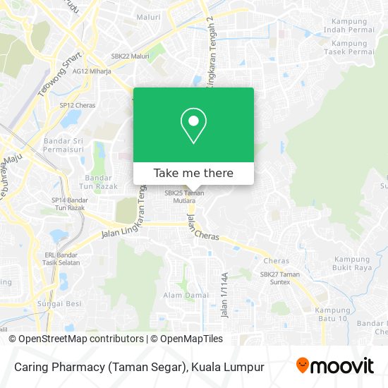 Caring Pharmacy (Taman Segar) map