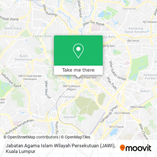 Peta Jabatan Agama Islam Wilayah Persekutuan (JAWI)