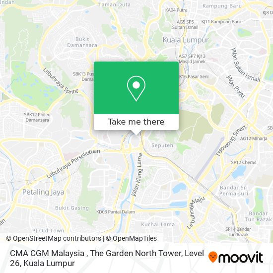 CMA CGM Malaysia , The Garden North Tower, Level 26 map
