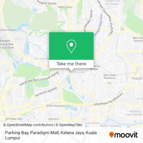 Peta Parking Bay, Paradigm Mall, Kelana Jaya