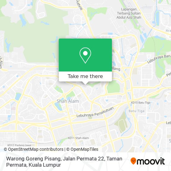 Peta Warong Goreng Pisang, Jalan Permata 22, Taman Permata