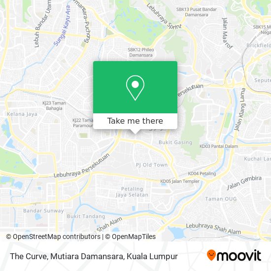 The Curve, Mutiara Damansara map