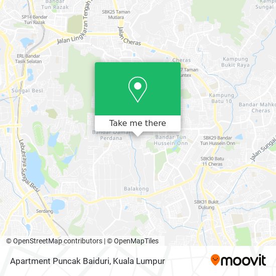 Apartment Puncak Baiduri map