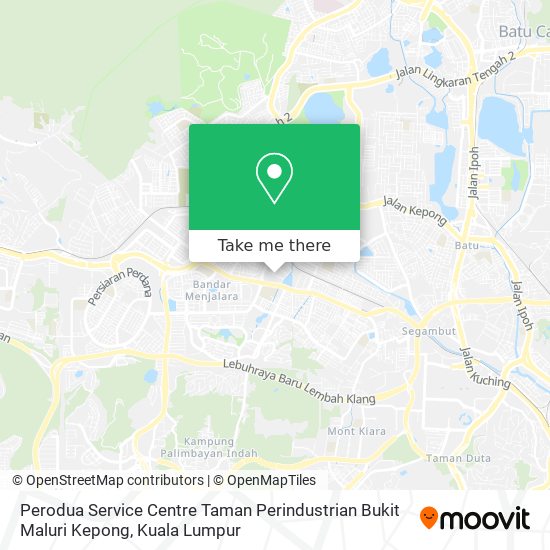 Perodua Service Centre Taman Perindustrian Bukit Maluri Kepong map