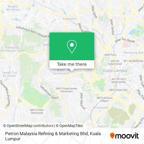 Petron Malaysia Refining & Marketing Bhd map