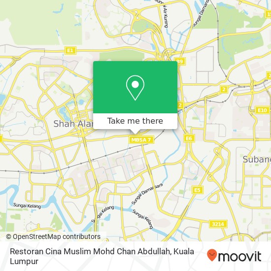 Restoran Cina Muslim Mohd Chan Abdullah map