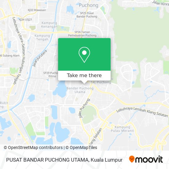 PUSAT BANDAR PUCHONG UTAMA map