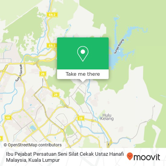 Ibu Pejabat Persatuan Seni Silat Cekak Ustaz Hanafi Malaysia map