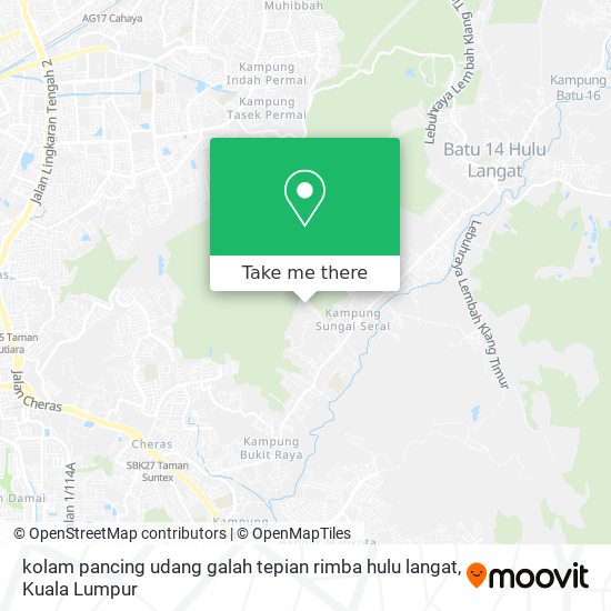 kolam pancing udang galah tepian rimba hulu langat map