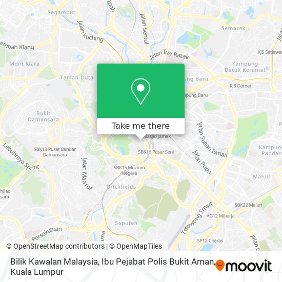 Bilik Kawalan Malaysia, Ibu Pejabat Polis Bukit Aman map