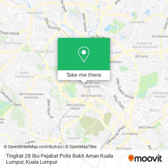 Tingkat 28 Ibu Pejabat Polis Bukit Aman Kuala Lumpur map