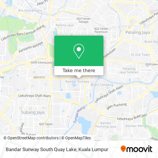 Bandar Sunway South Quay Lake map