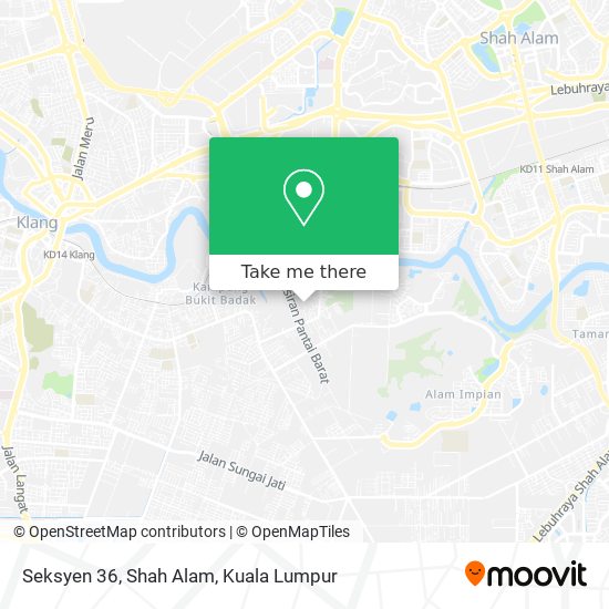 Peta Seksyen 36, Shah Alam