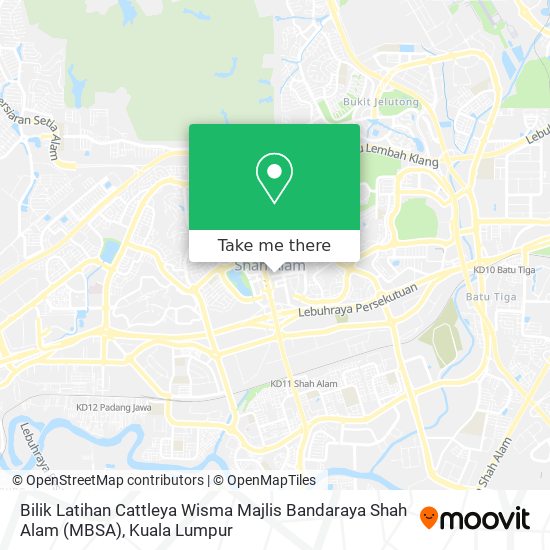 Bilik Latihan Cattleya Wisma Majlis Bandaraya Shah Alam (MBSA) map