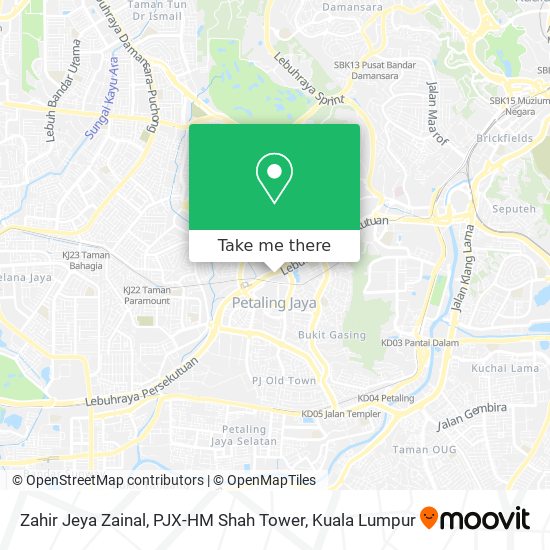Zahir Jeya Zainal, PJX-HM Shah Tower map
