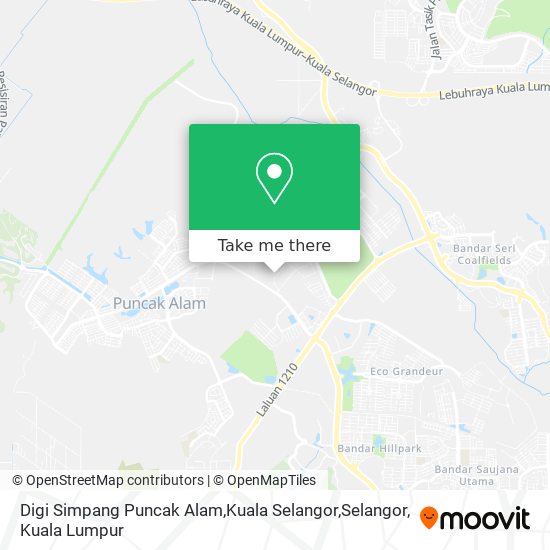 Digi Simpang Puncak Alam,Kuala Selangor,Selangor map