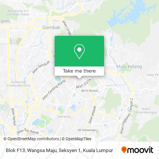 Blok F13, Wangsa Maju, Seksyen 1 map