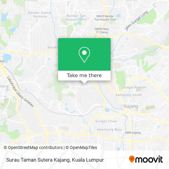 Surau Taman Sutera Kajang map