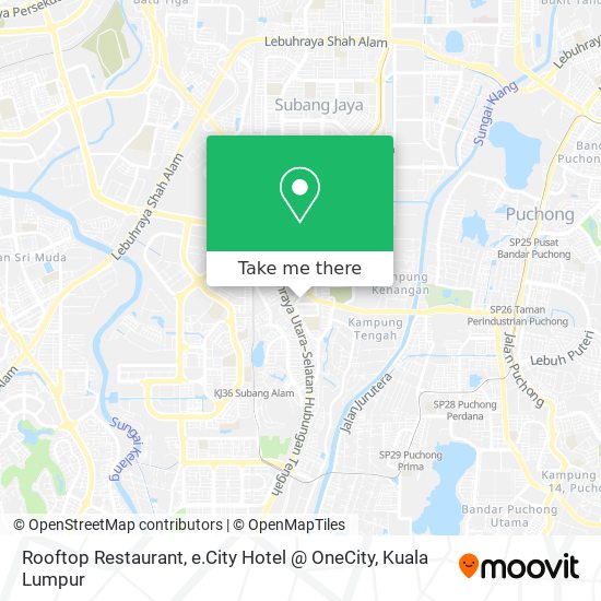 Rooftop Restaurant, e.City Hotel @ OneCity map