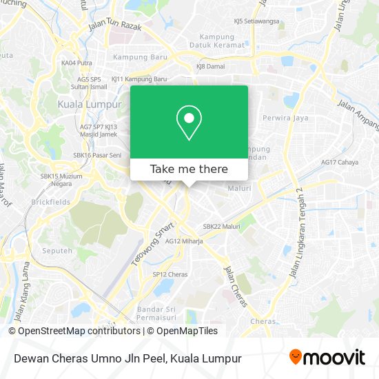 Peta Dewan Cheras Umno Jln Peel