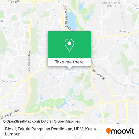 Blok I, Fakulti Pengajian Pendidikan, UPM map