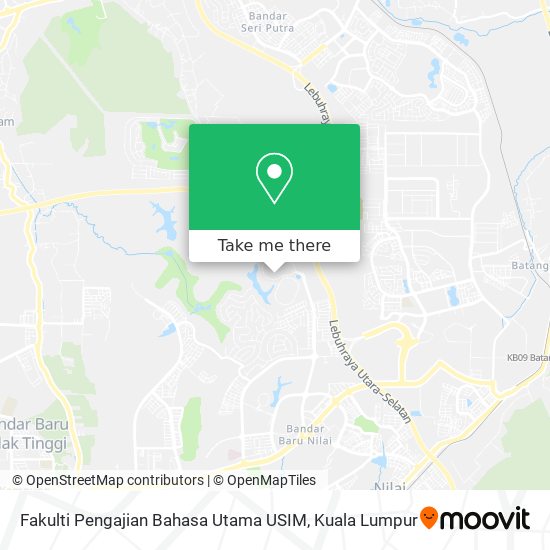 Peta Fakulti Pengajian Bahasa Utama USIM