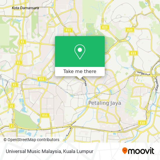 Universal Music Malaysia map