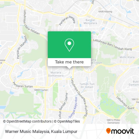 Warner Music Malaysia map