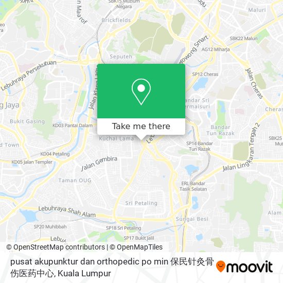 Peta pusat akupunktur dan orthopedic po min 保民针灸骨伤医药中心