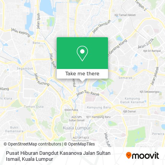 Pusat Hiburan Dangdut Kasanova Jalan Sultan Ismail map