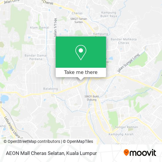 Peta AEON Mall Cheras Selatan