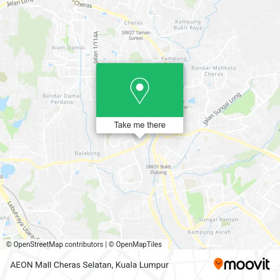 AEON Mall Cheras Selatan map