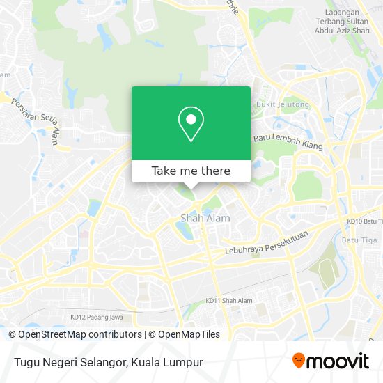 Peta Tugu Negeri Selangor