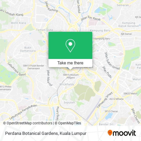 Perdana Botanical Gardens map