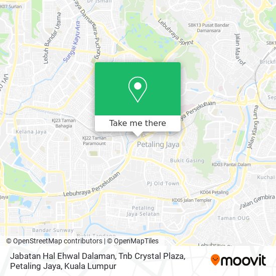 Peta Jabatan Hal Ehwal Dalaman, Tnb Crystal Plaza, Petaling Jaya
