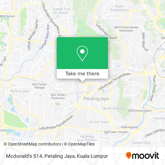 Mcdonald's S14, Petaling Jaya map