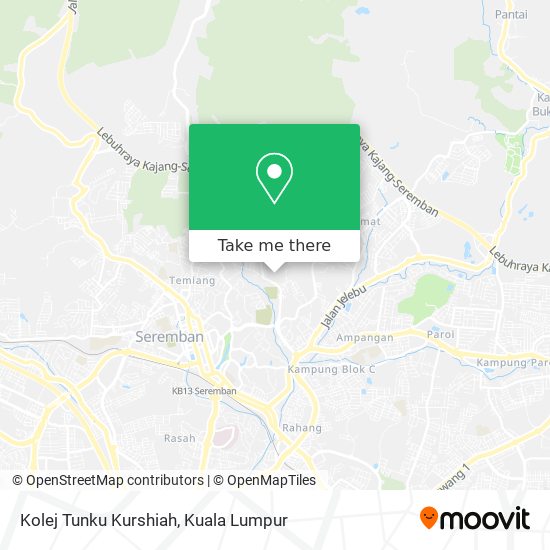 Kolej Tunku Kurshiah map