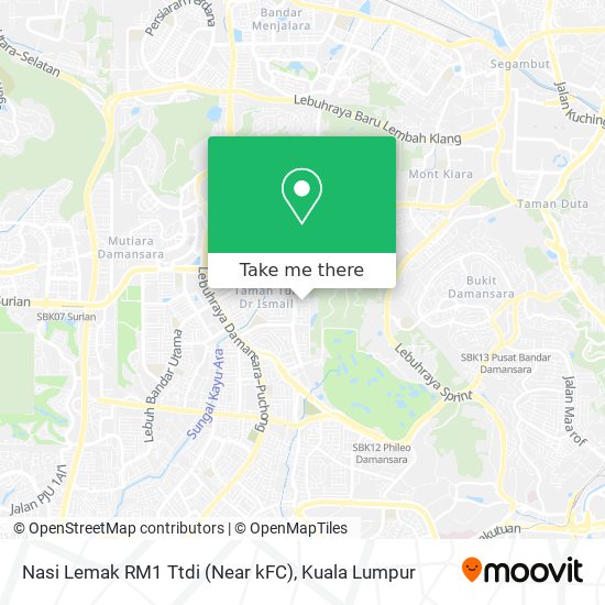 Nasi Lemak RM1 Ttdi (Near kFC) map